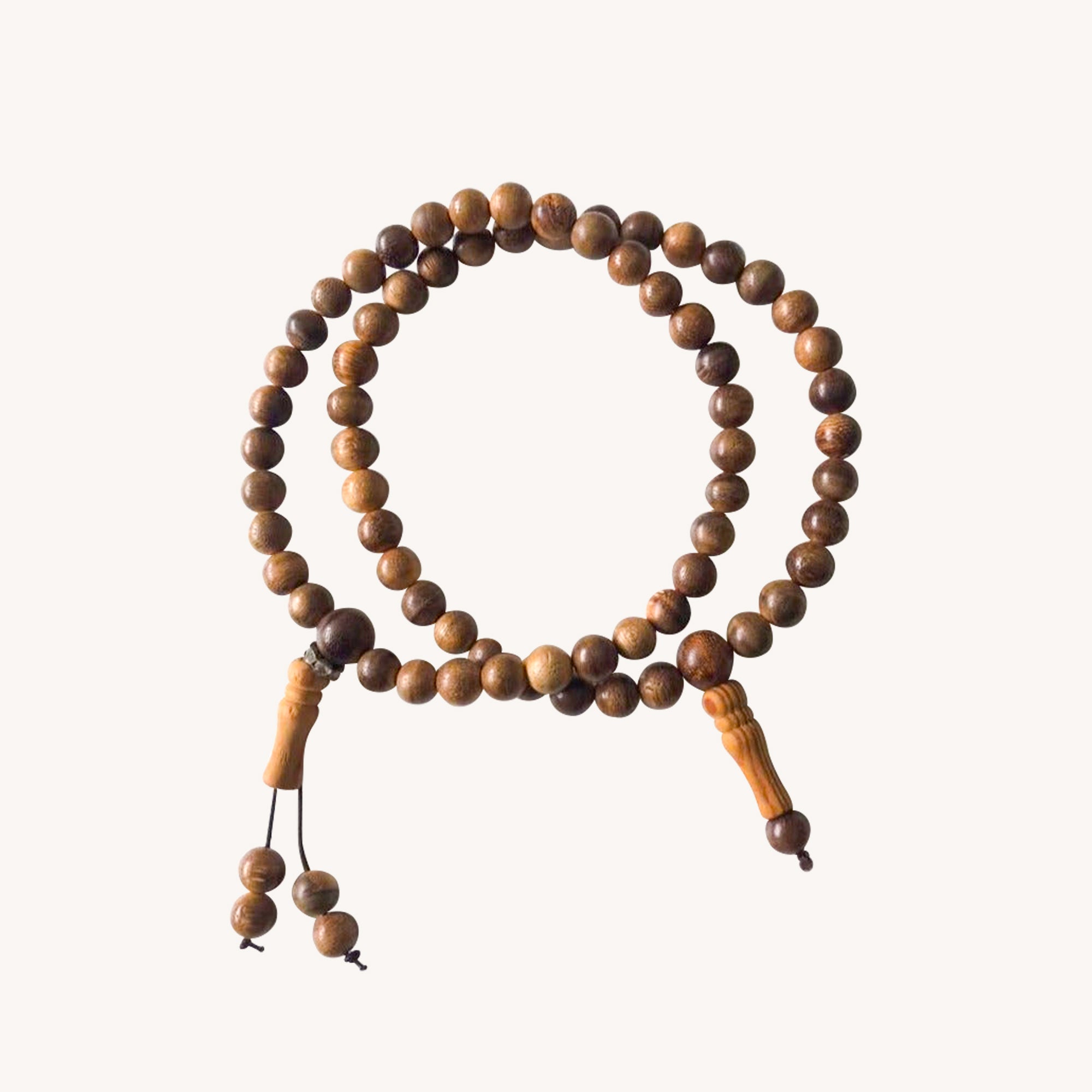 Tasbih - 12 mm prayer beads made with online 33 Agarwood Oud Beads - 100% Pure and Natural - Pipe design