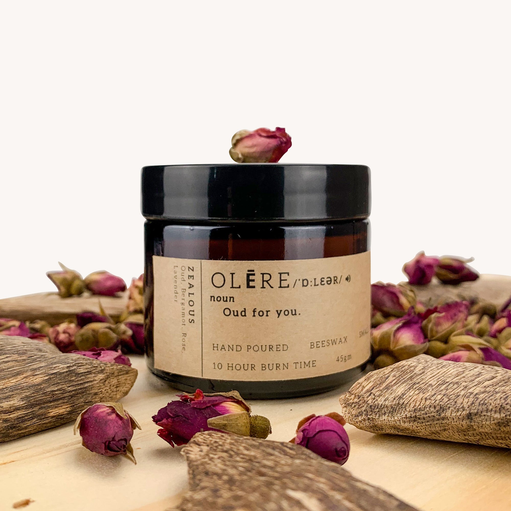 Zealous Oud Scented Candle - 45g